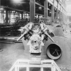 V-8 aircraft engine and industrial fan.