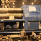 Custom-designed metal rolling machine.