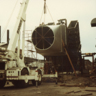 Badger crane erecting fan test.