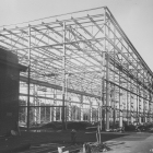 Steel skeletal structure.