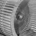 Series 2000 forward curved wheel with typical arrangement of 60 blades each side of centerplate.