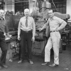 Workers inside the toolroom.
